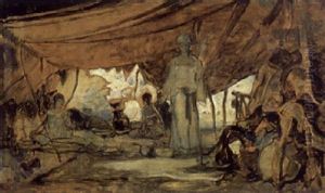 Im Zelt by Gustave Achille Guillaumet