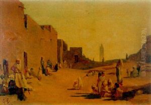 La Rue De Laghouat by Gustave Achille Guillaumet