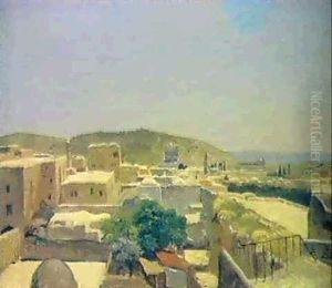 A View Of A North African Town by Gustave Achille Guillaumet