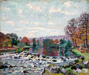 Woman With Dog by Armand Guillaumin