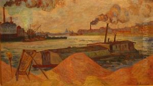 Woman With Dog by Armand Guillaumin