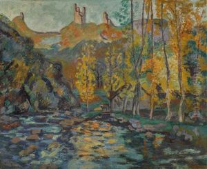 Le Moulin Brigand Et Les Ruines Du Chateau De Crozant by Armand Guillaumin