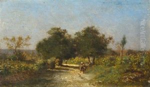 Sommerliche Landschaft Mit Reiter by Ernest Guillemer