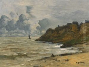 Segelboot Vor Einer Steilkuste Segelboot Vor Einer Steilkuste