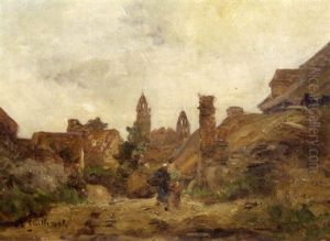 Village Normand by Jean Baptiste Antoine Guillemet