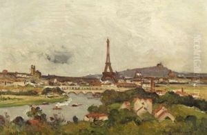 Panorama With The Eiffel Tower In The Distance