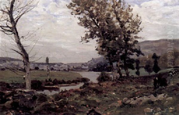 Spatsommerliche Fluslandschaft - view 1