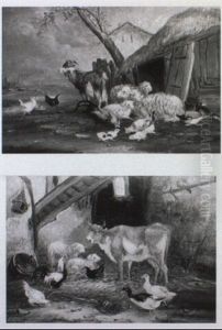 Interieur D'etable Aux Animaux by Jean Baptiste Antoine Guillemet