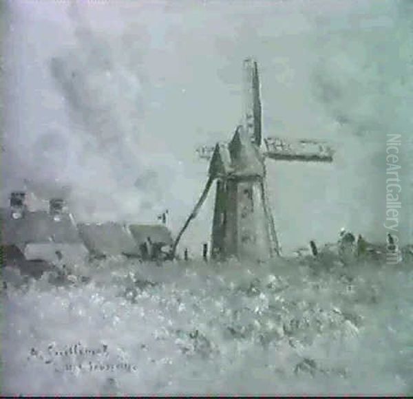 Windmuhle In Wiesenlandschat - view 1