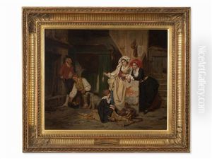 Domestic Scene by Alexandre Marie Guillemin