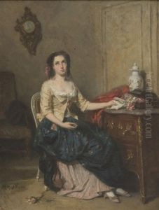 Femme Pensive by Alexandre Marie Guillemin
