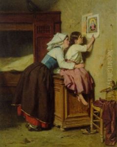 Bewunderung Fur Das Marienbild by Alexandre Marie Guillemin