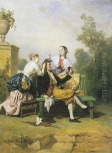 Scena Galante by Alexandre Marie Guillemin