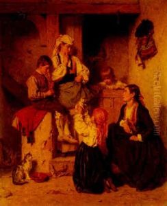 Scene Familiale by Alexandre Marie Guillemin