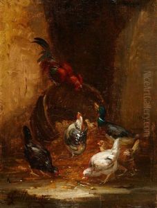 Scene De Basse Cour by Antoine Guilleminet