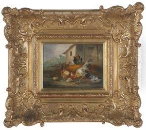 Huhnerhof Mit Ente by Claude Guilleminet
