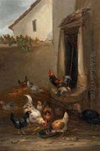 Blick In Einen Huhnerhof by Claude Guilleminet