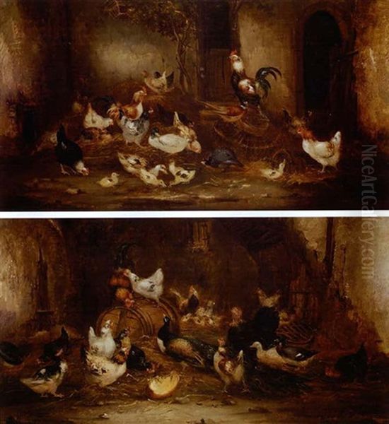 Barnyard Fowl (pair) - view 1