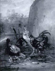 Hahn, Hennen Und Kueken by Claude Guilleminet
