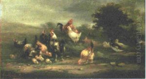 A Corner Of The Farmyard by Claude Guilleminet