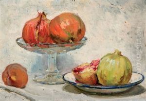 Bodegon Con Granadas by Heliodoro Guillen