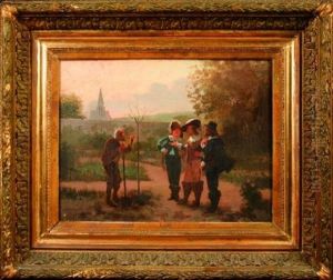 Le Vieillard Et Les Trois Jouvanceaux by Eugene-Antoine Guillon