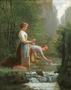 Washer Women by Eugene-Antoine Guillon