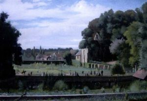 Parc Du Chateau De Goussonville by Eugene-Antoine Guillon