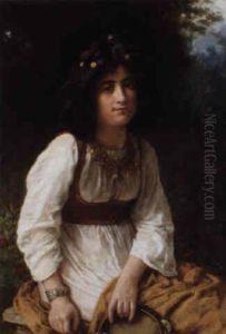 Young Italian Woman With Tambourine