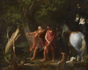 Le Milon De Crotone by Guillaume Guillon-Lethiere