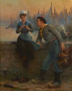 La Galante Conversation Du Marin by Alfred Guillou