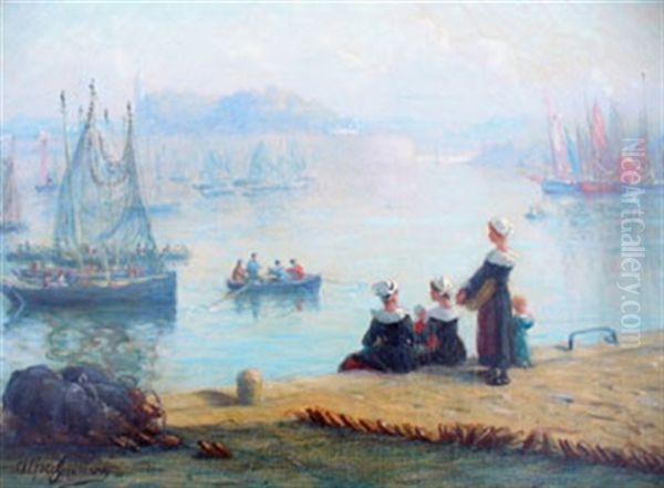 L'attente Des Femmes De Pecheurs Sur Le Port De Concarneau - view 1
