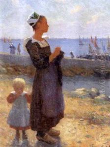 Jeune Bretonne Et Sa Fille