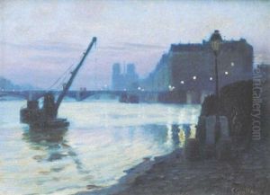 Notre Dame Vue Des Quais by Charles Victor Guilloux