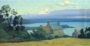 Ferme Au Bord De Mer, Bretagne by Charles Victor Guilloux