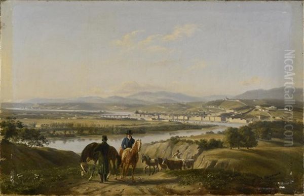 La Halte Des Cavaliers A L'approche De Lyon 1822 - view 1