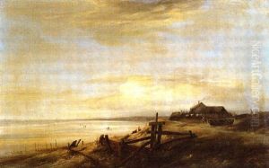 Paysage Animee En Bord De Mer by Antoine Guindrand