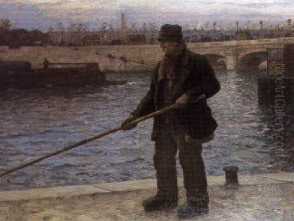 Pecheur Sur Les Bords De Seine - view 1