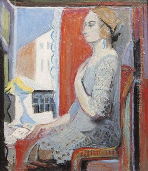 Lady By Window - view 1