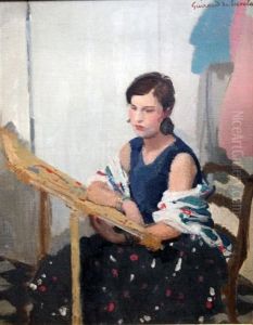 Woman At A Tapestry Loom