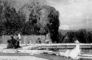 Dans Les Jardins De Versailles by Lucien Victor Guirand De Scevola