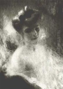 Portrait De Jeune Femme Au Ruband