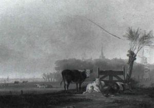 Cows In A Meadow by Pieter Jan Guise