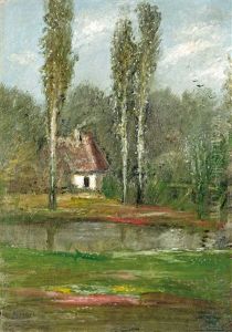 House Between The Trees by Lajos Gulacsy
