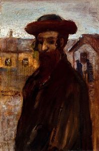 Young Rabbi (rabbi Of Munkacs) by Lajos Gulacsy