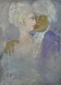 The Mulatto And The Lilly White Woman by Lajos Gulacsy
