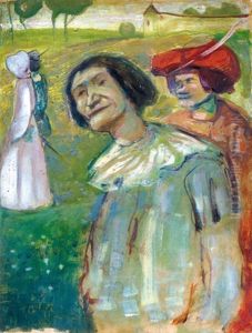 The Mad And The Soldier by Lajos Gulacsy