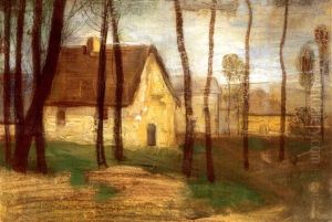 Falu Vege Osszel (end Of The Village In Autumn) by Lajos Gulacsy