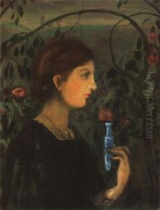 Lany Rozsalugasban (woman In Rose-arbor)