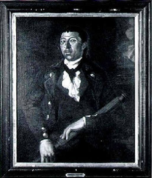 Gentleman Holding A Spyglass And Standing Before A Window - view 1